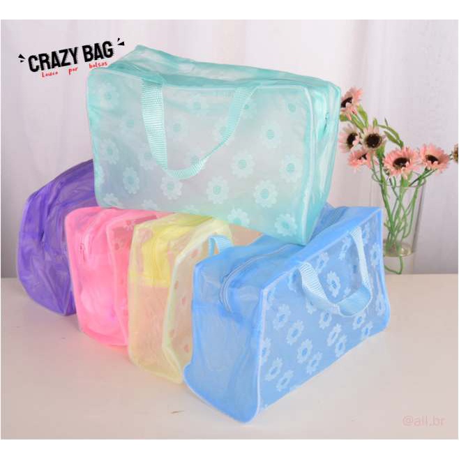 【Crazy Bag】Waterproof Floral Makeup Storage Bag Creative For Home / Travel / Bathroom Products